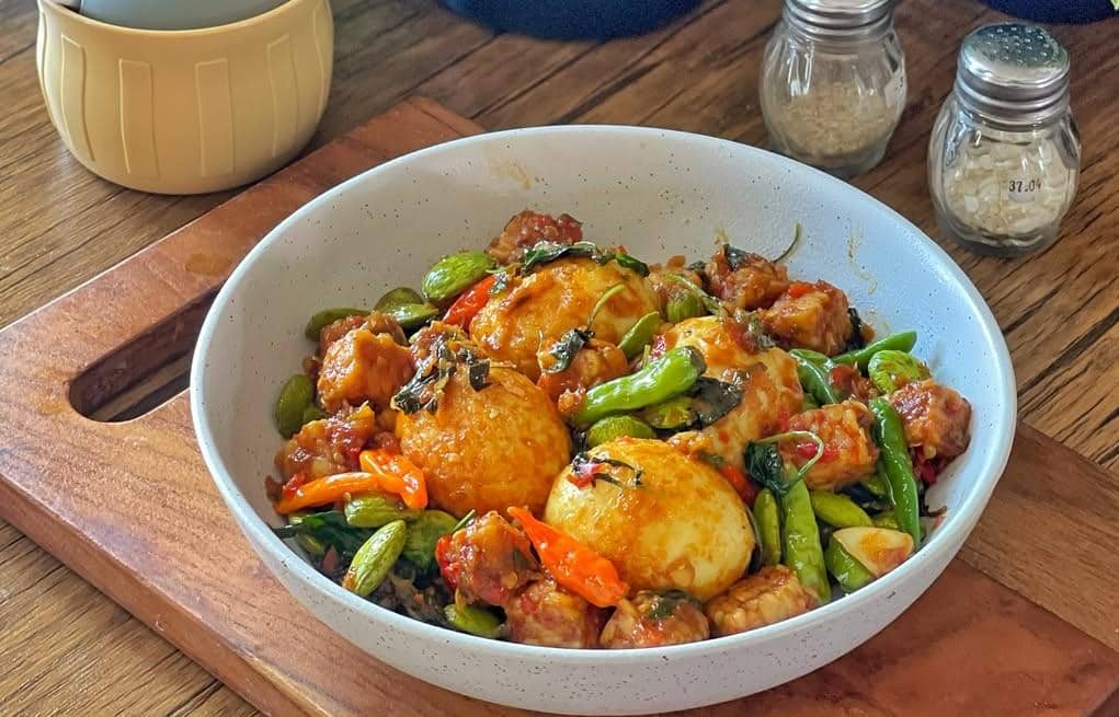 Masakan tempe telur kemangi