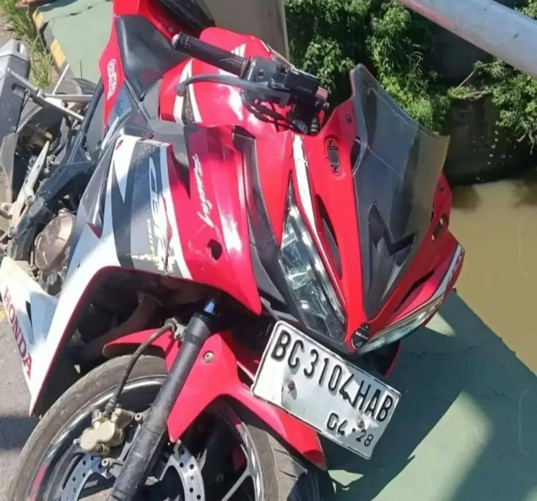 Motor korban kecelakaan tunggal di Muara Beliti.