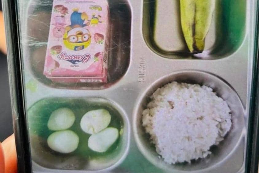 Menu MBG yang sempat difoto siswa sebelum peristiwa keracunan massal. IDN Times/Istimewa.