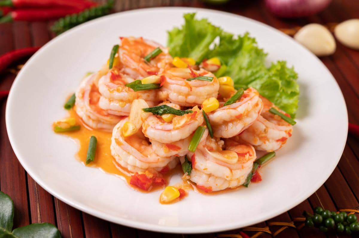 ilustrasi tumis udang