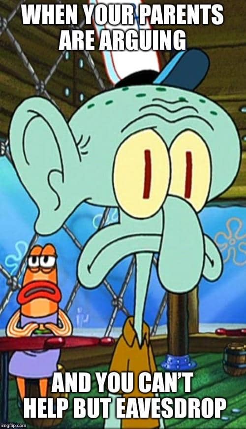 meme SpongeBob tentang adu argumen