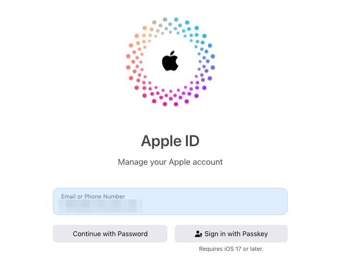 login menggunakan Passkey
