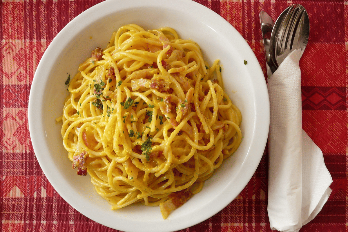 ilustrasi anchovy lemon spaghetti