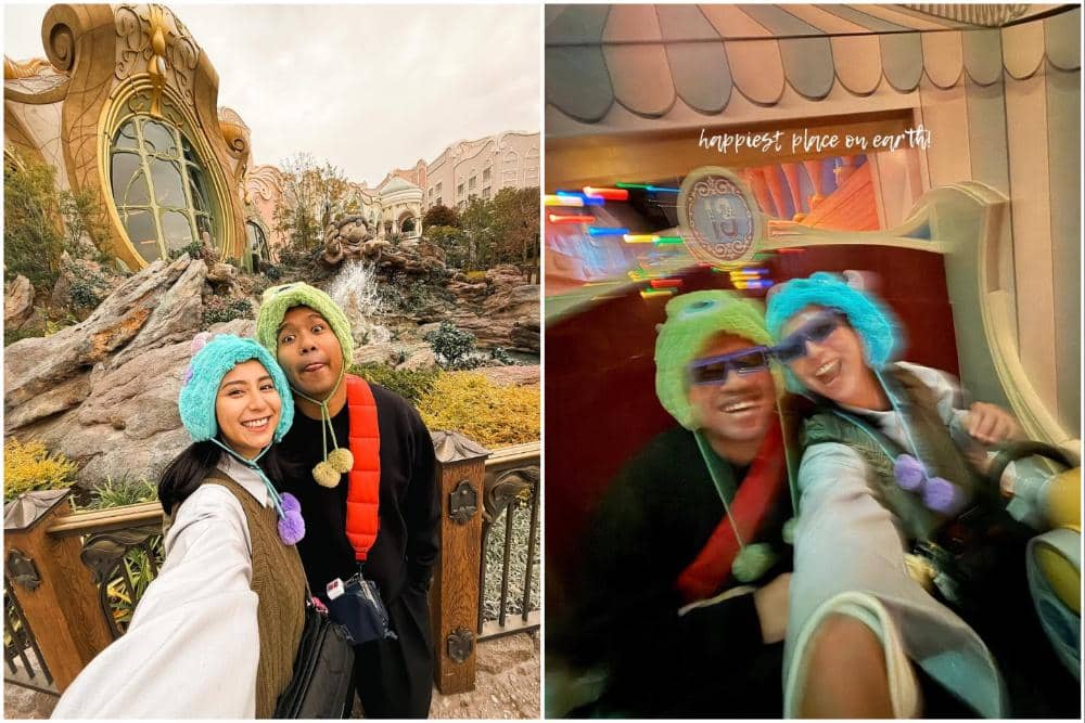 Clairine Clay dan Joshua liburan di Tokyo DisneySea.