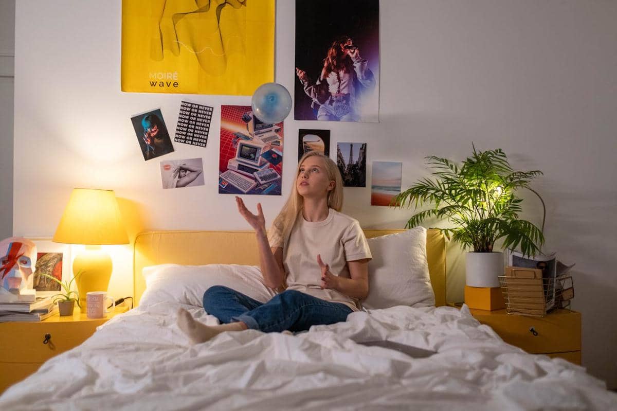 ilustrasi interior kamar tidur yang nyaman