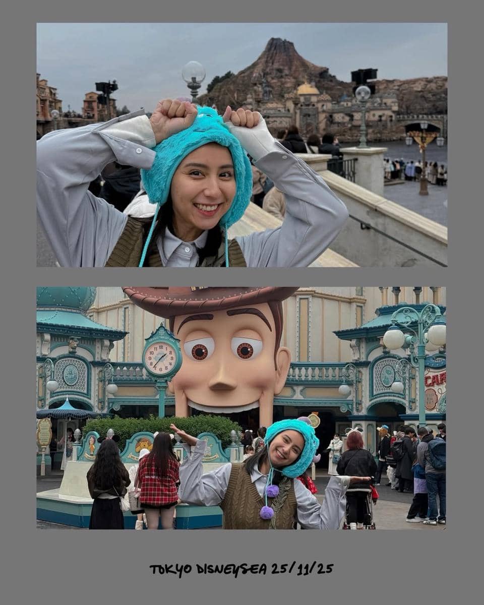 Clairine Clay dan Joshua liburan di Tokyo DisneySea.