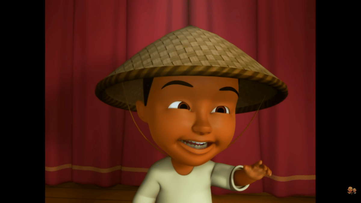 Potret Ijat dalam episode "Cerita Kami" di serial Upin dan Ipin
