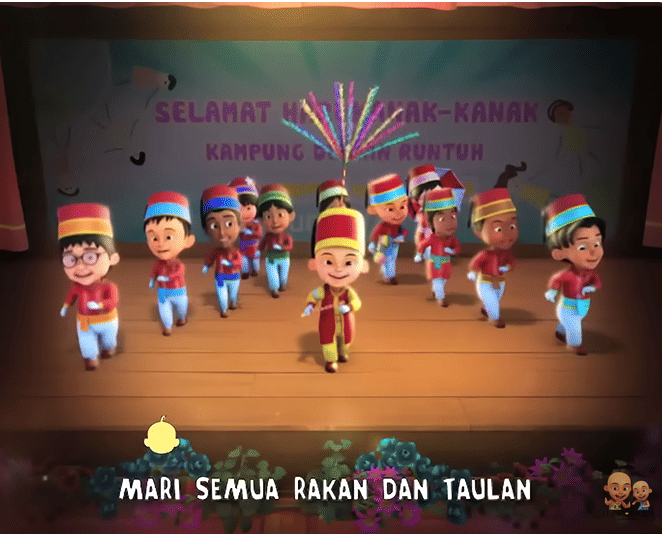 Cuplikan Upin dan Ipin episode "Boria Suka-Suka"