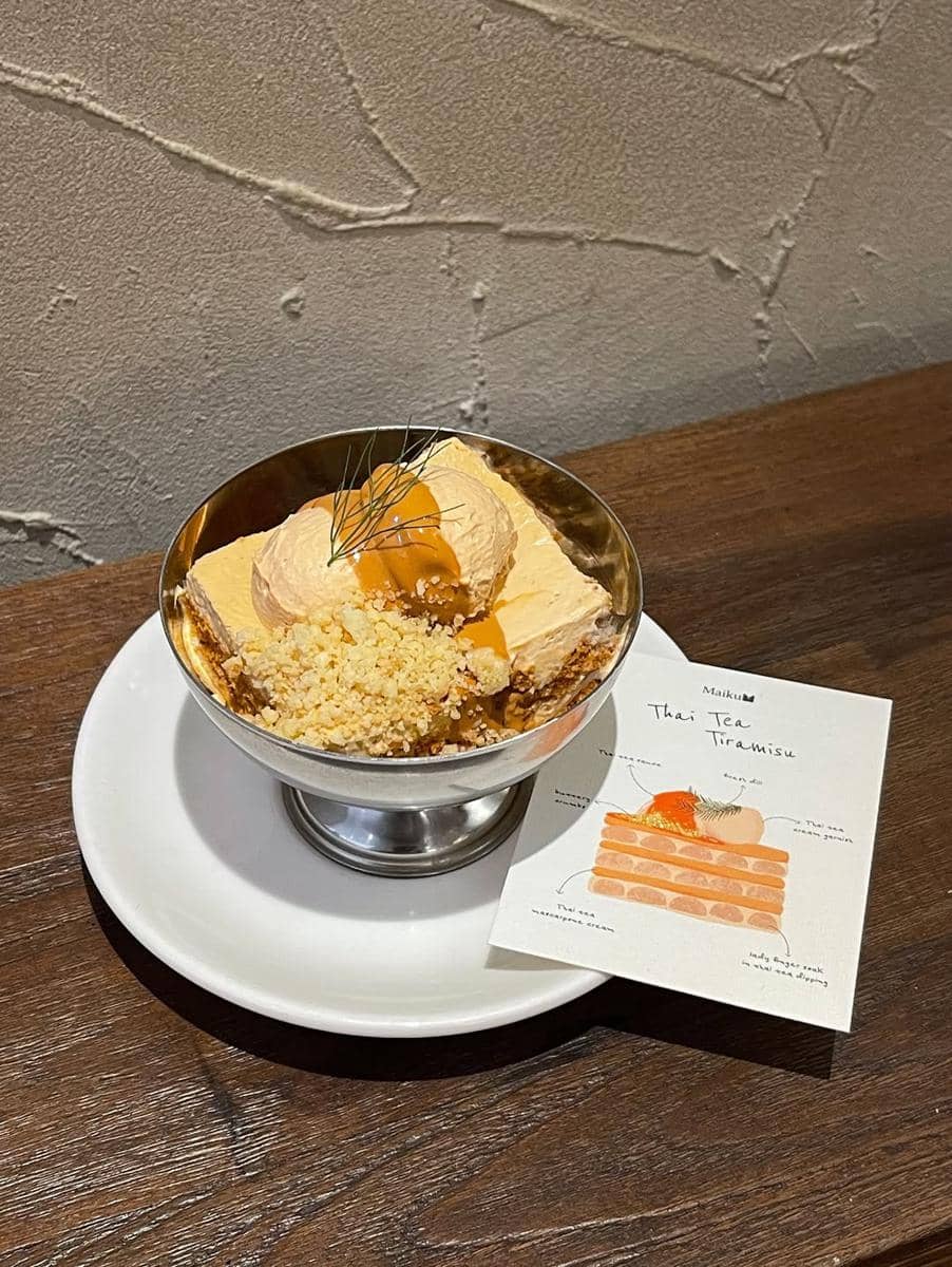 Thai Tea Tiramisu di Maiku Tiramisu