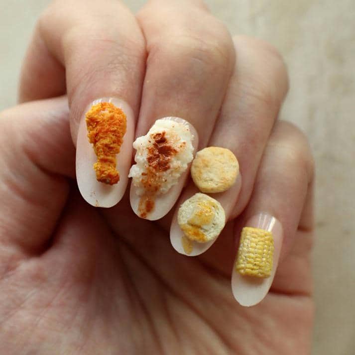 Nail art tema Upin Ipin 