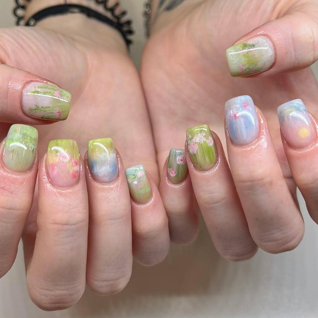 Nail art tema Upin Ipin