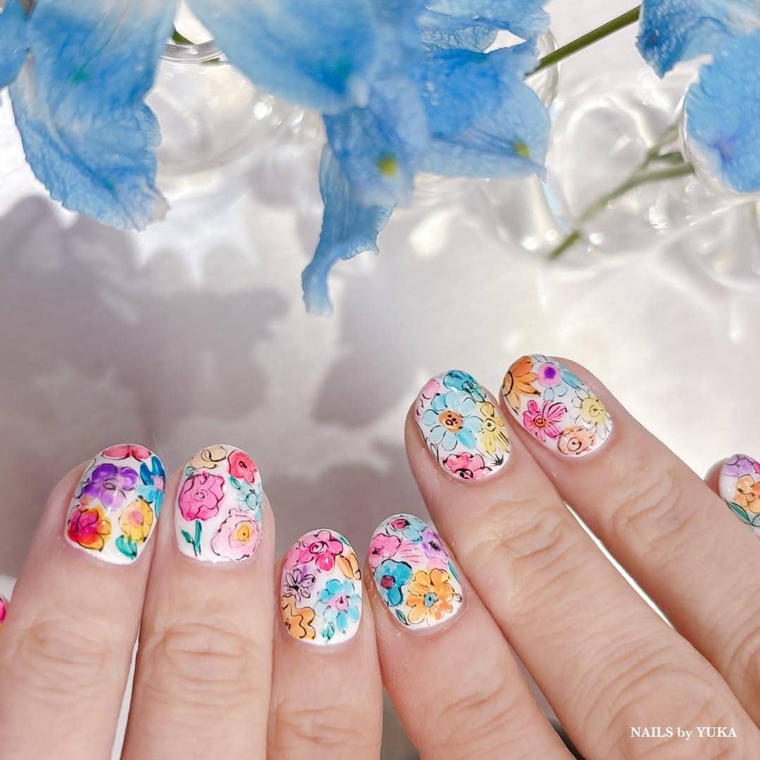 Nail art tema Upin Ipin 