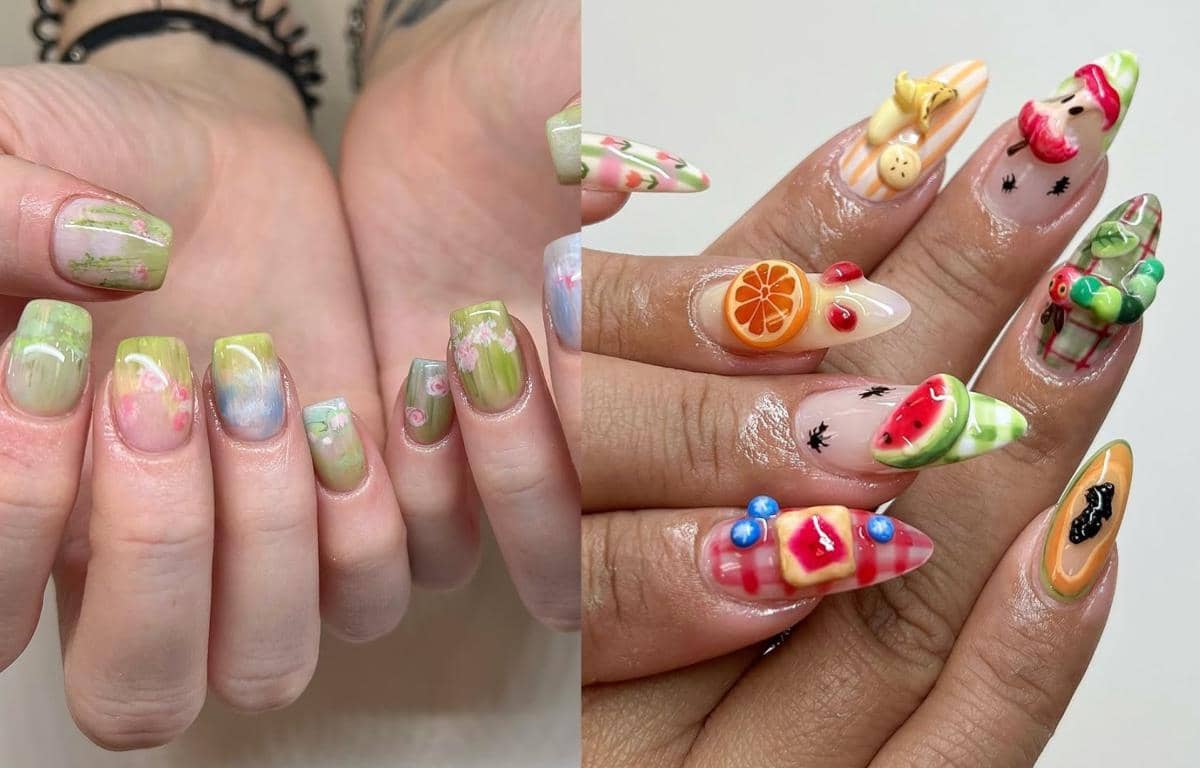 Nail art tema Upin Ipin