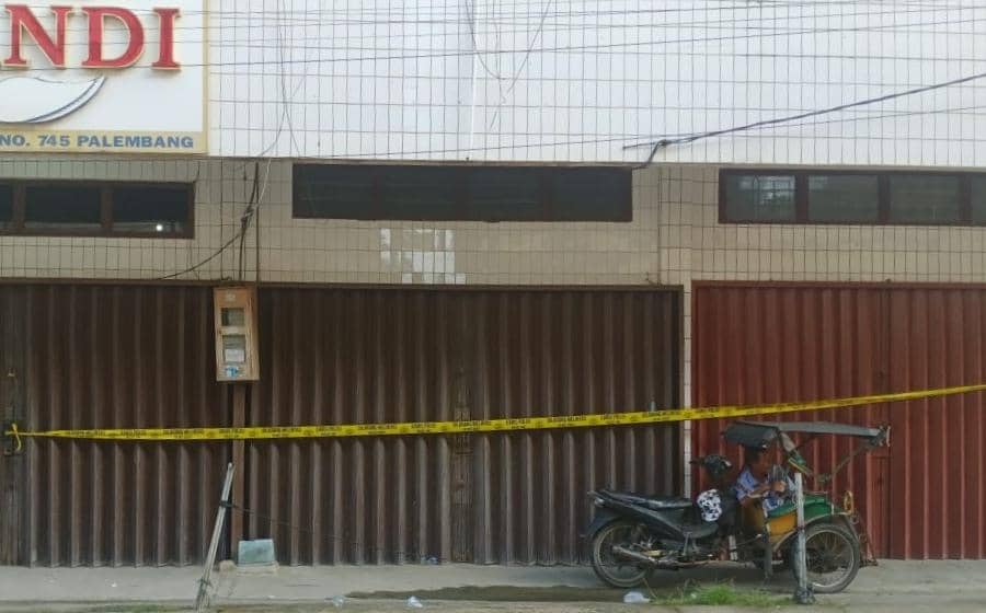 TKP Perampokan dan Pembunuhan di Kawasan 15 Ilir Palembang.