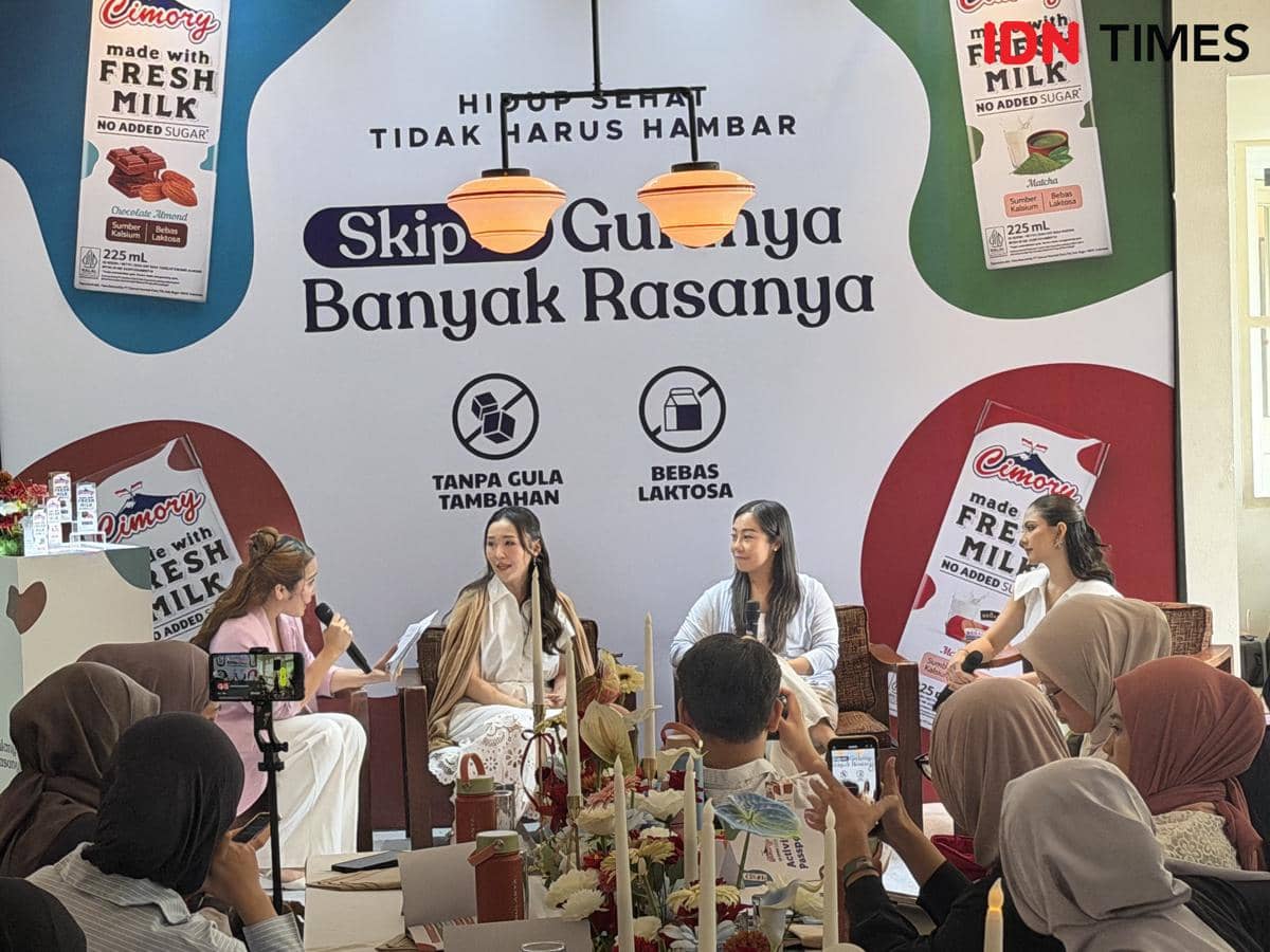 Acara peluncuran Cimory Milk No Added Sugar di Jakarta, pada Rabu (26/11/2025).