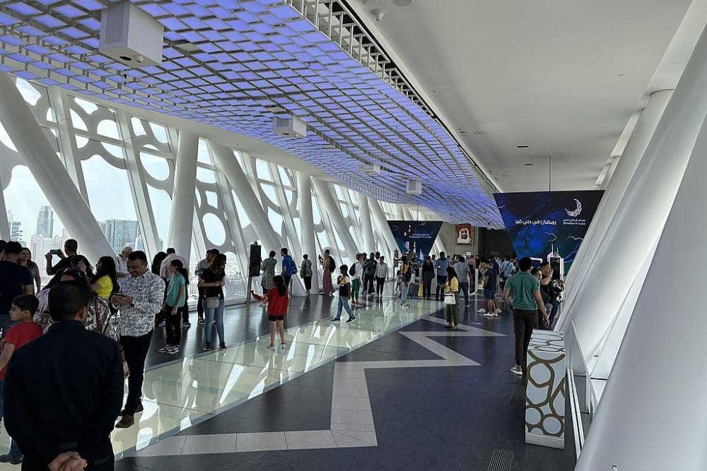 Interior dek observatorium Dubai Frame