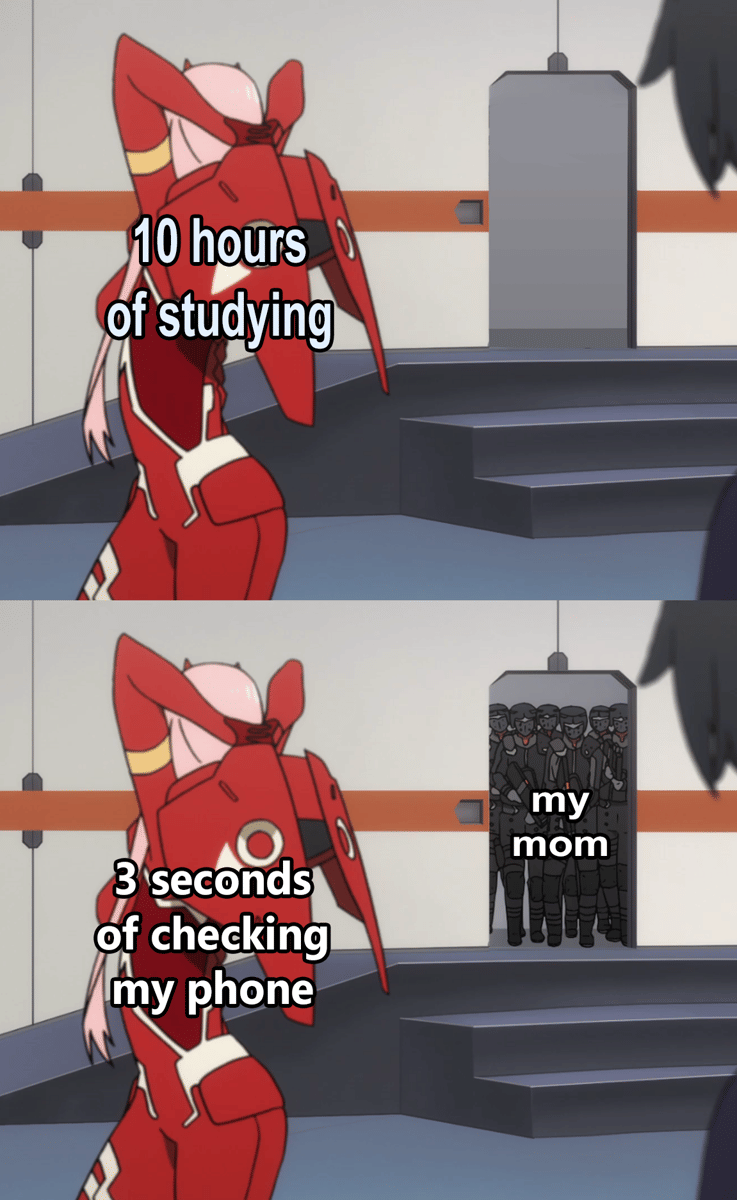 meme anime tentang belajar