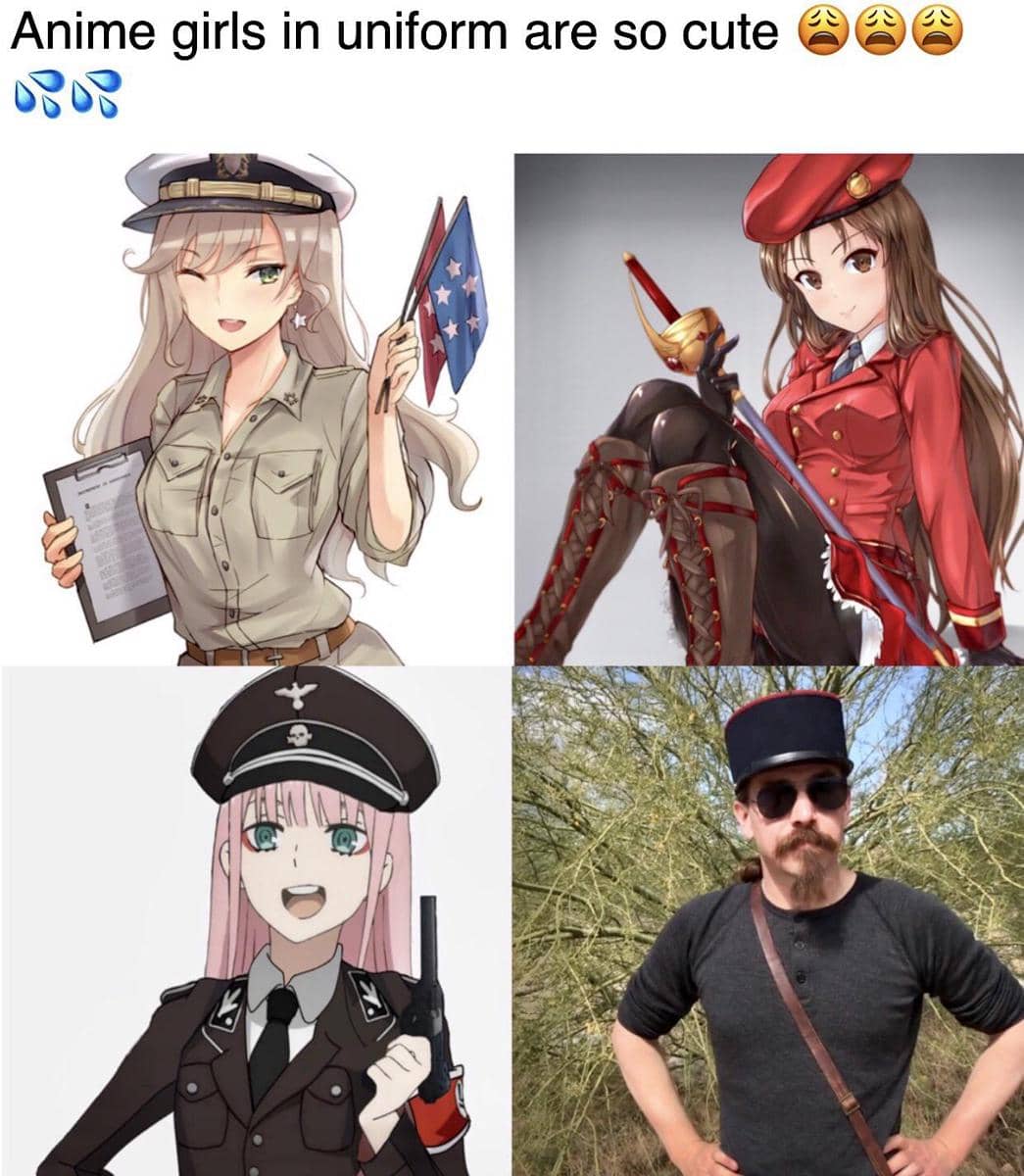 meme seragam dalam anime