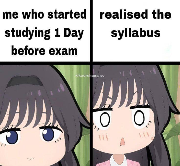 meme anime tentang belajar