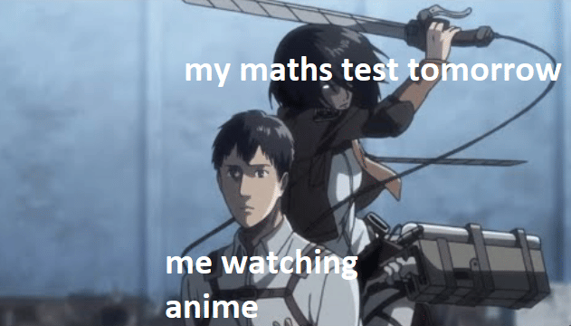 meme anime tentang belajar