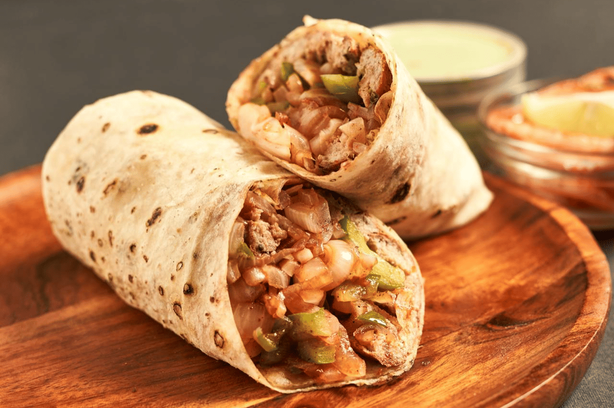 ilustrasi chicken burrito