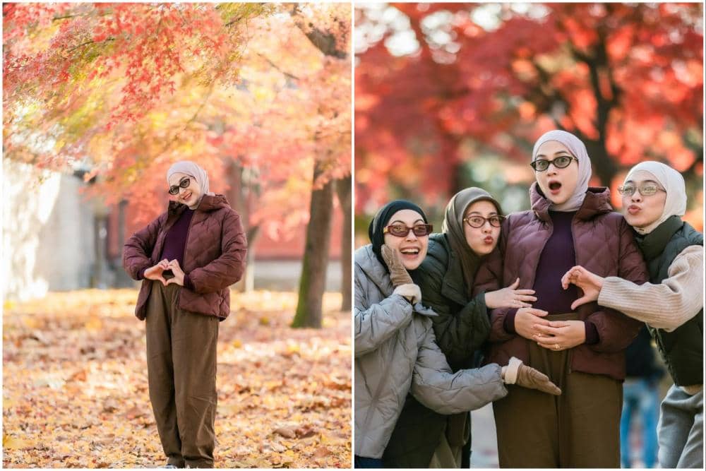 Foto Maternity Nina Zatulini di Korea Selatang bareng Sahabat