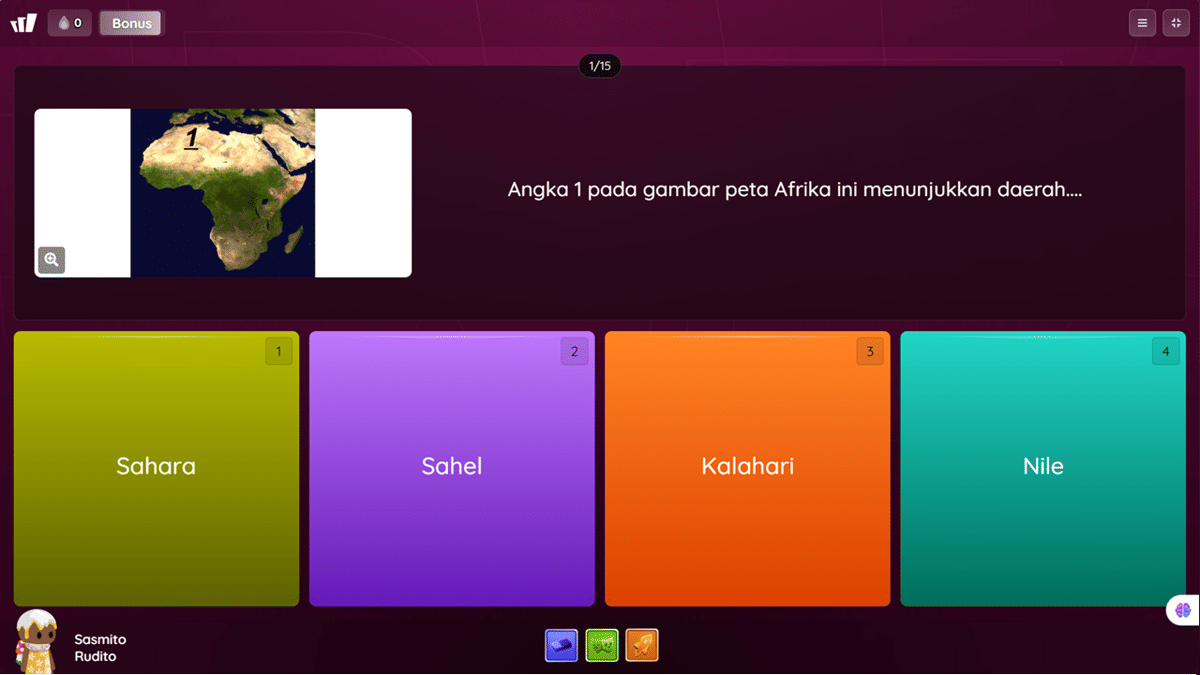 cuplikan kuis di Wayground