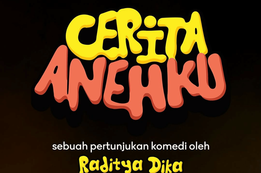 Poster show stand up comedy Cerita Anehku Raditya Dika