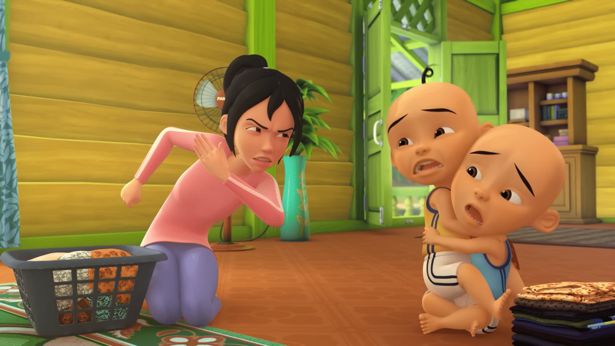 Potret Kak Ros dalam episode “Duit Simpanan” di serial Upin dan Ipin
