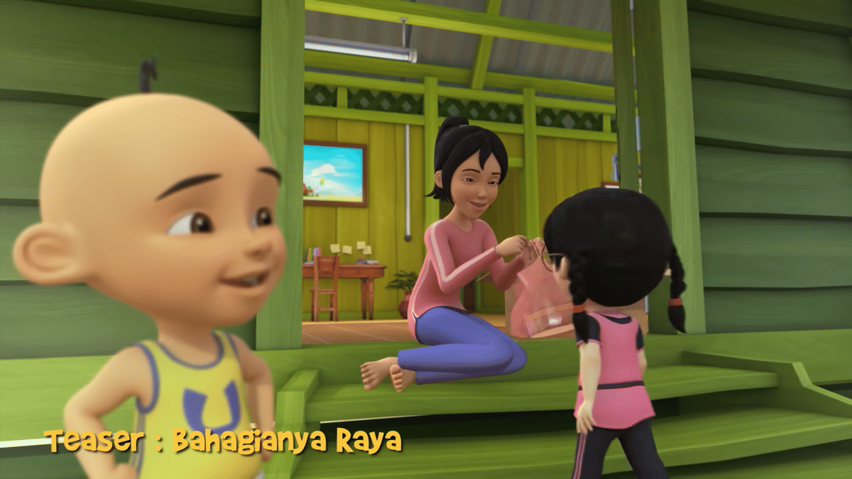 Potret Upin, Kak Ros, dan Mei Mei dalam teaser "Bahagianya Raya"