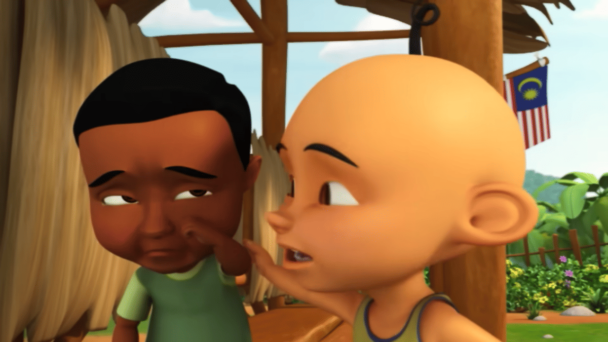 Potret Upin dan Ijat di episode "Terima Kasih Cikgu"