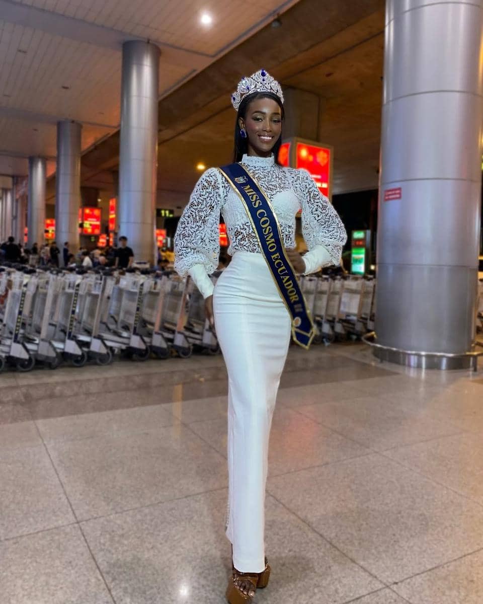 potret Alexandra Mina, Miss Cosmo Ekuador 2025