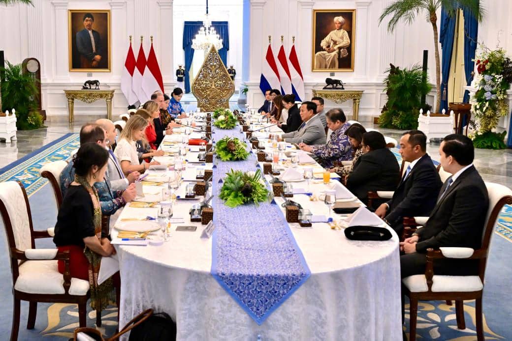 Presiden Prabowo Subianto, menerima kunjungan Ratu Belanda, Máxima selaku United Nations Secretary-General’s Special Advocate (UNSGSA) for Financial Health pada Kamis (27/11/2025) (dok. Sekretariat Presiden)