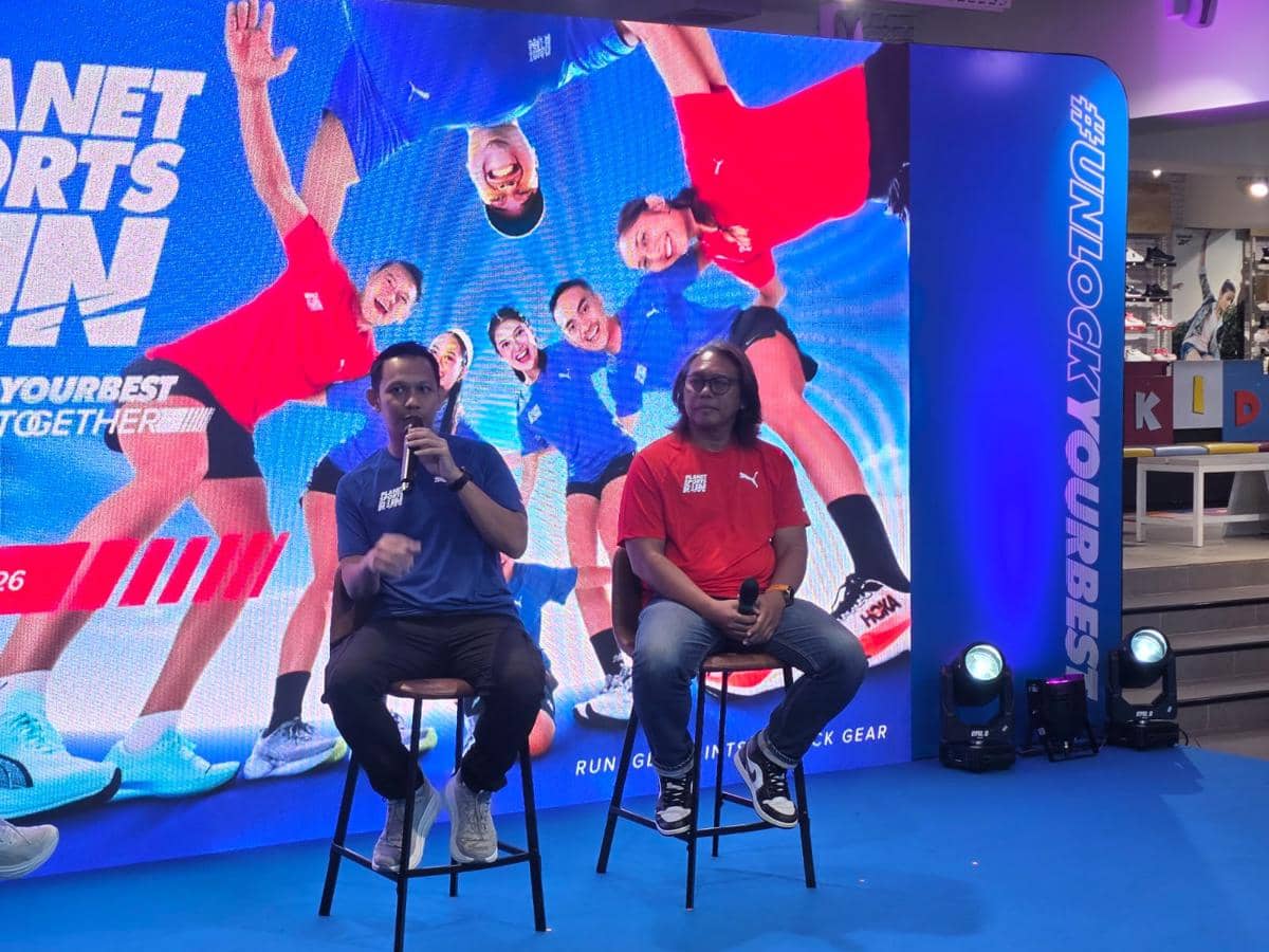 Press Conference Planet Sports Run 2026 di Planet Sports Asia Store Djakarta Theater
