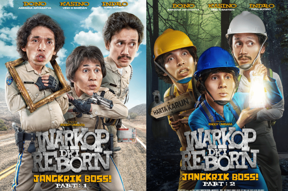 Poster film Warkop DKI Reborn: Jangkrik Boss! Part 1-2