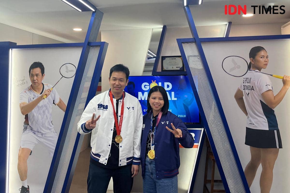 Hendra Setiawan dan Greysia Polii membuka bisnis bersama bertajuk VICTOR Concept Store GOLD MEDAL 