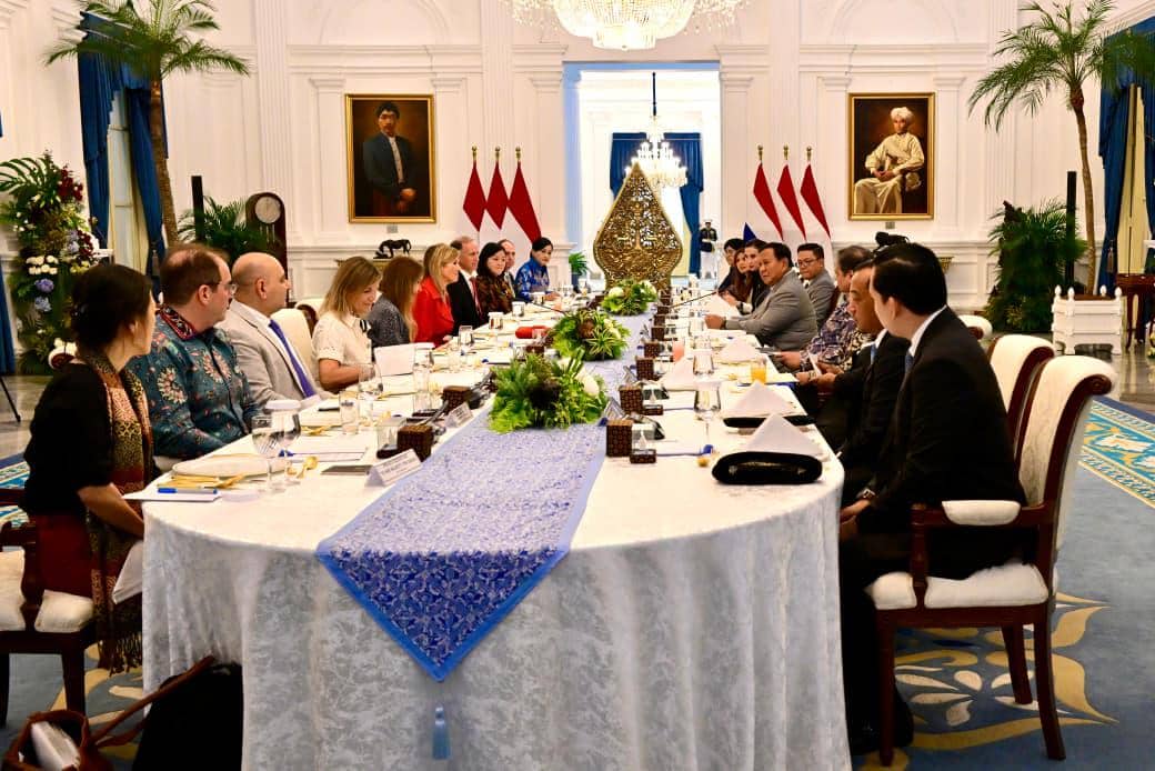 Presiden Prabowo Subianto, menerima kunjungan Ratu Belanda, Máxima selaku United Nations Secretary-General’s Special Advocate (UNSGSA) for Financial Health pada Kamis (27/11/2025) (dok. Sekretariat Presiden)