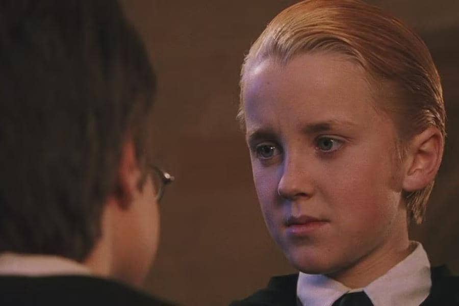 cuplikan adegan Draco Malfoy dalam film Harry Potter and the Sorcerer's Stone