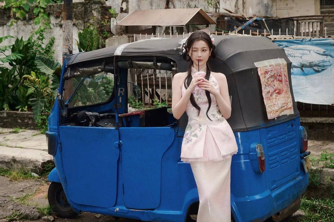 gaya pemotretan Esther Yu di Jakarta