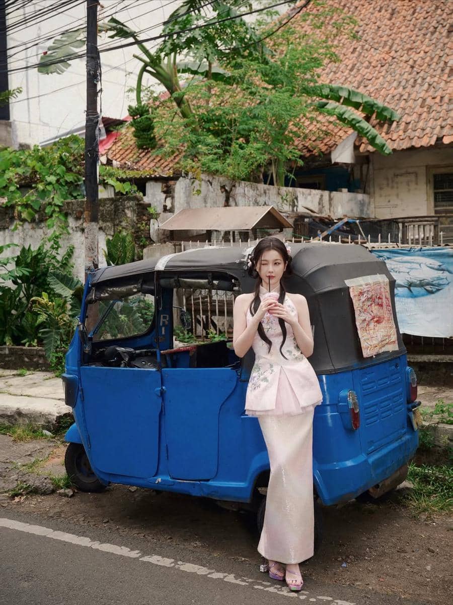 gaya pemotretan Esther Yu di Jakarta