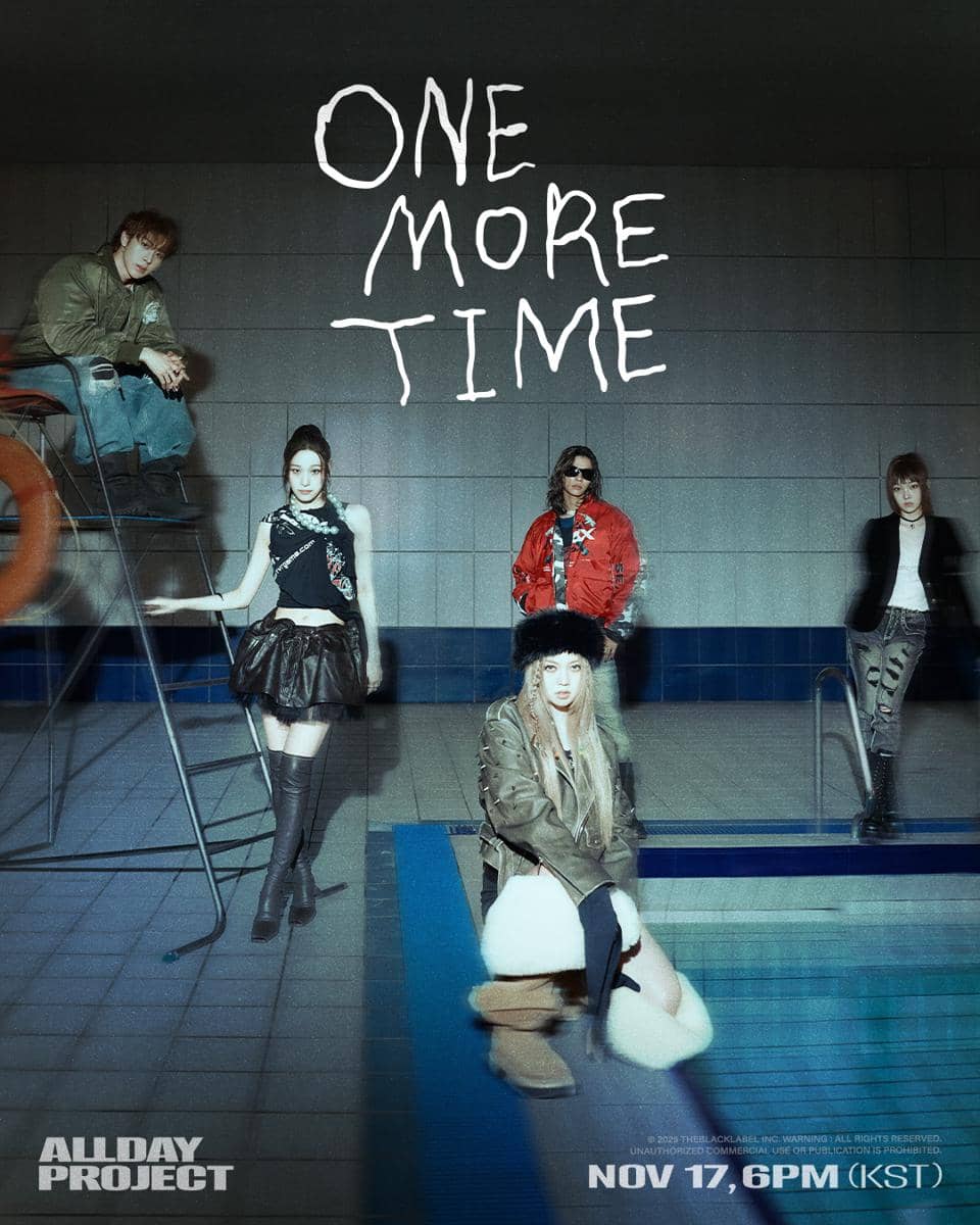 poster lagu "ONE MORE TIME" dari ALLDAY PROJECT