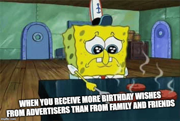 meme SpongeBob tentang iklan