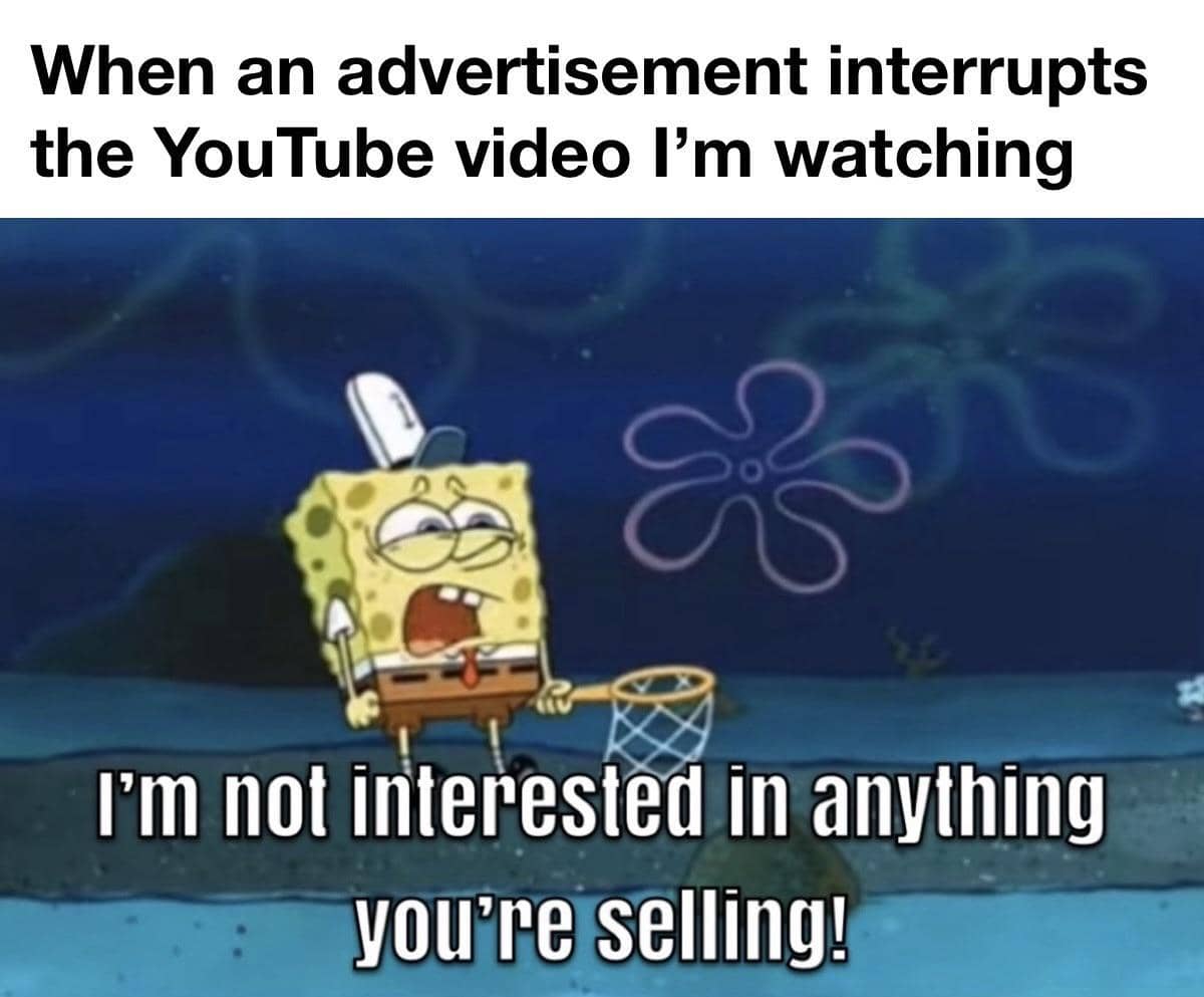 meme SpongeBob tentang iklan