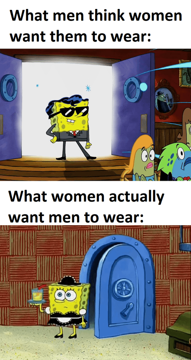 meme SpongeBob tentang kostum