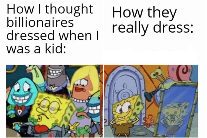 meme SpongeBob tentang kostum