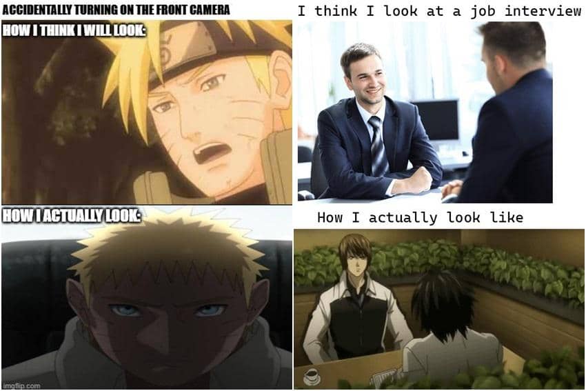 kolase meme anime penampilan gak sesuai ekspektasi