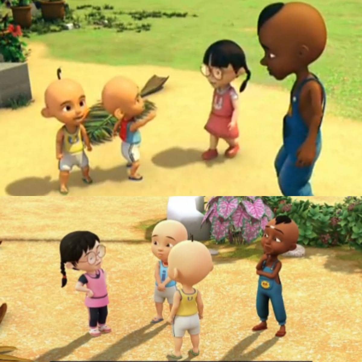 Upin & Ipin "Dugaan" versi lawas dan remake