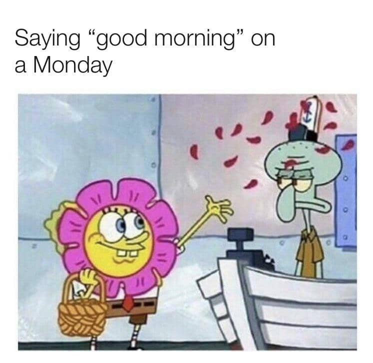 meme kartun tentang Senin