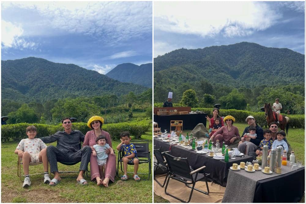 Keluarga Jessica Iskandar piknik di puncak