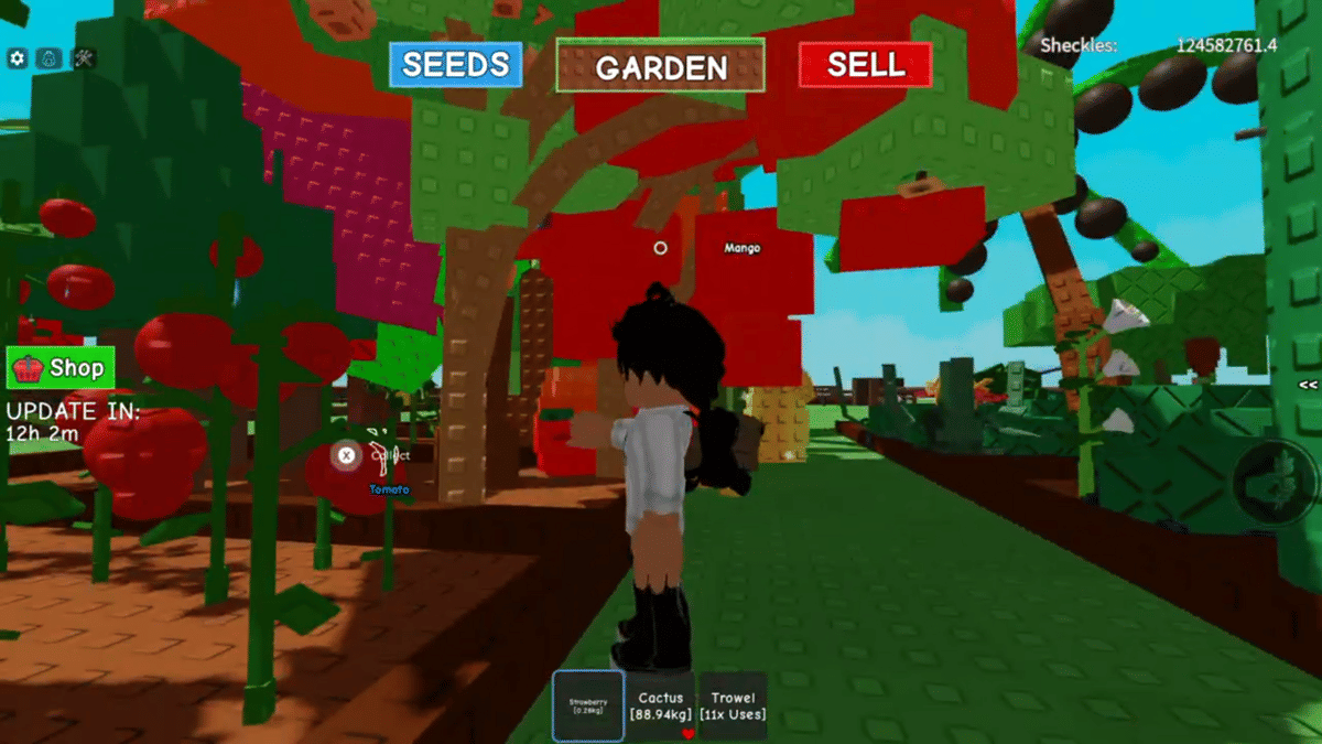 cuplikan gameplay Grow a Garden